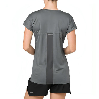 Asics Capsleeve Short Sleeve Womens Running Top - Grey - Start Fitness