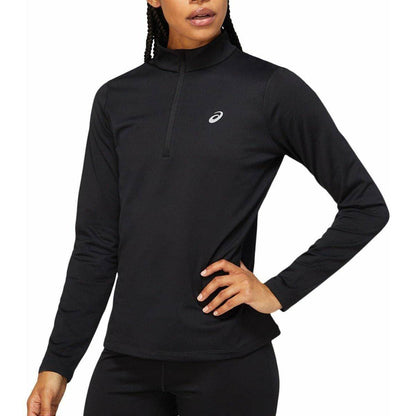 Asics Core Winter Half Zip Long Sleeve Womens Running Top - Black - Start Fitness