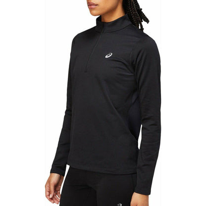 Asics Core Winter Half Zip Long Sleeve Womens Running Top - Black - Start Fitness