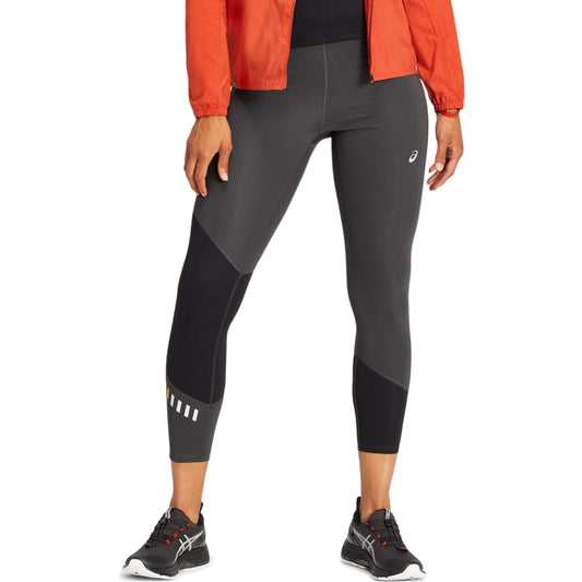 Asics Lite-Show Womens Long Running Tights - Grey - Start Fitness