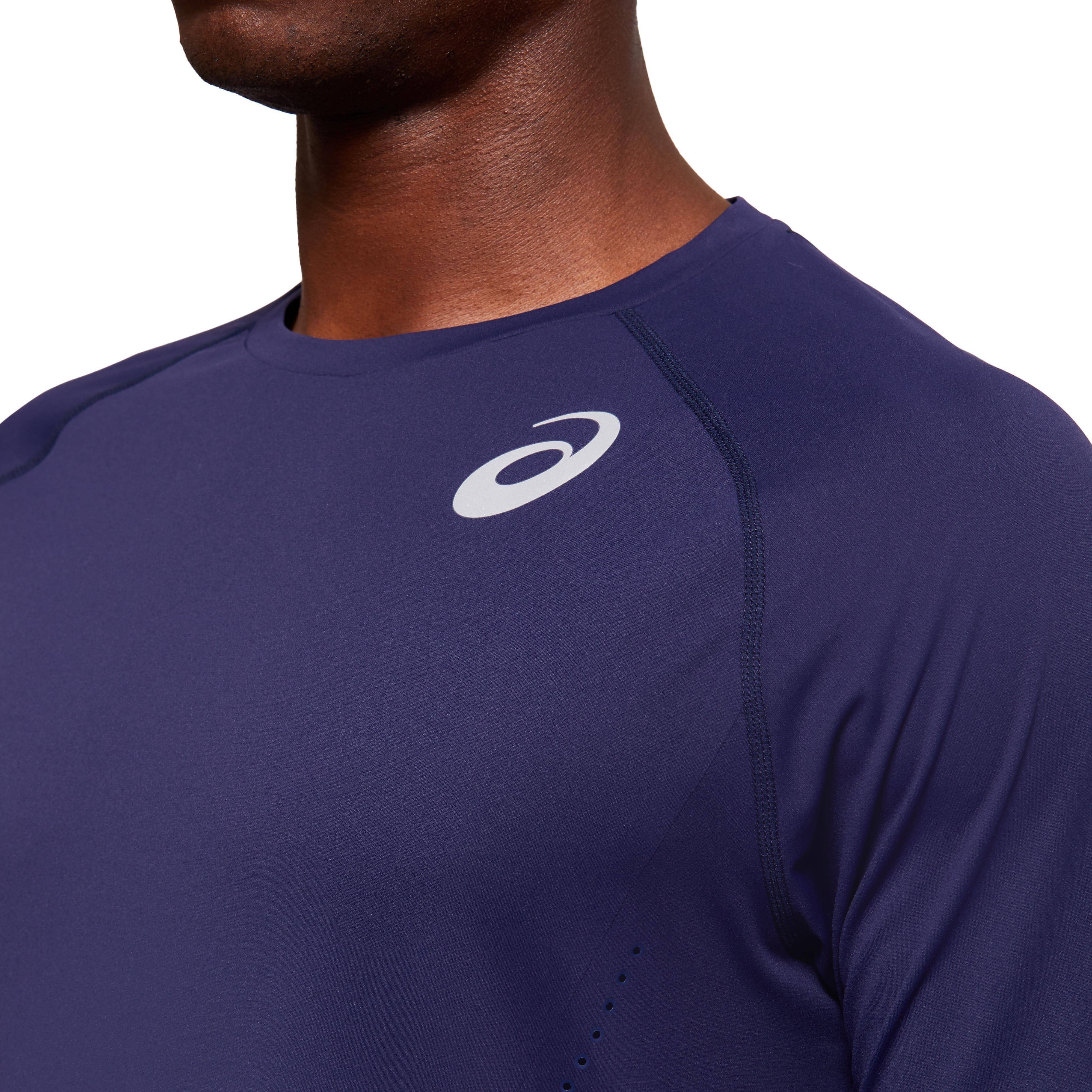Asics M Knit Short Sleeve Mens Running Top Navy