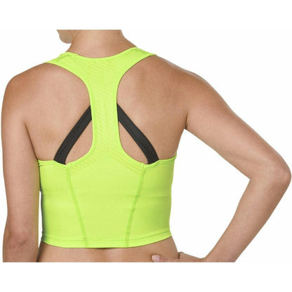 Asics Moving Womens Running Vest Crop Top - Green - Start Fitness