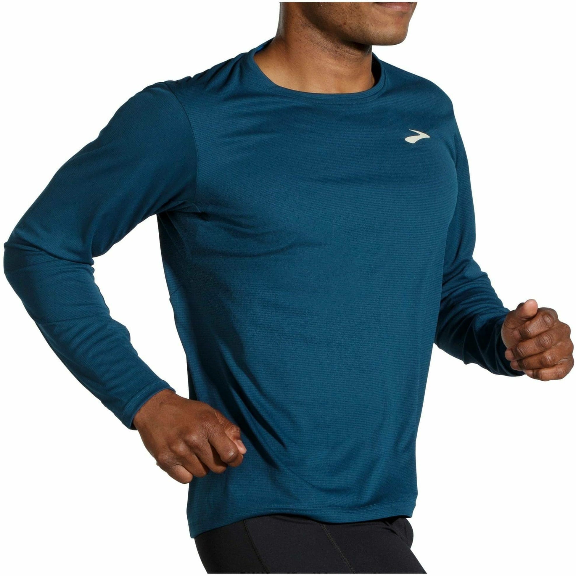 Brooks Atmosphere Long Sleeve Mens Running Top - Blue - Start Fitness