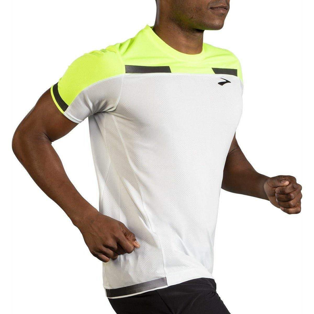 Brooks Carbonite Short Sleeve Mens Running Top - Grey - Start Fitness