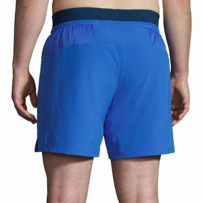 Brooks Sherpa 7 Inch Mens 2 In 1 Running Shorts - Blue - Start Fitness