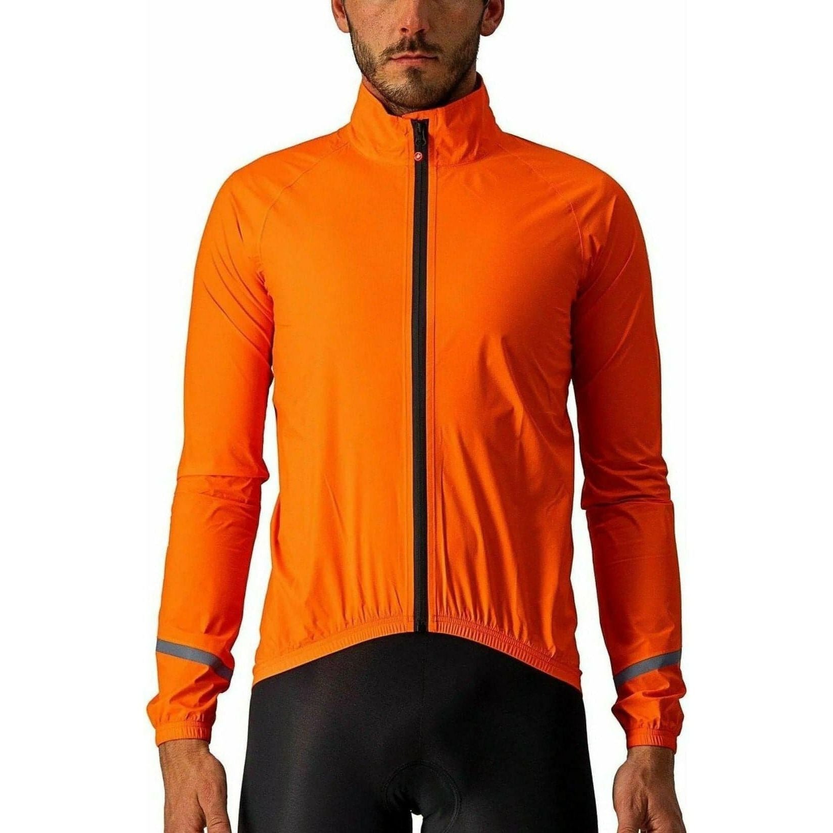 Castelli Emergency 2 Rain Mens Cycling Jacket - Orange - Start Fitness