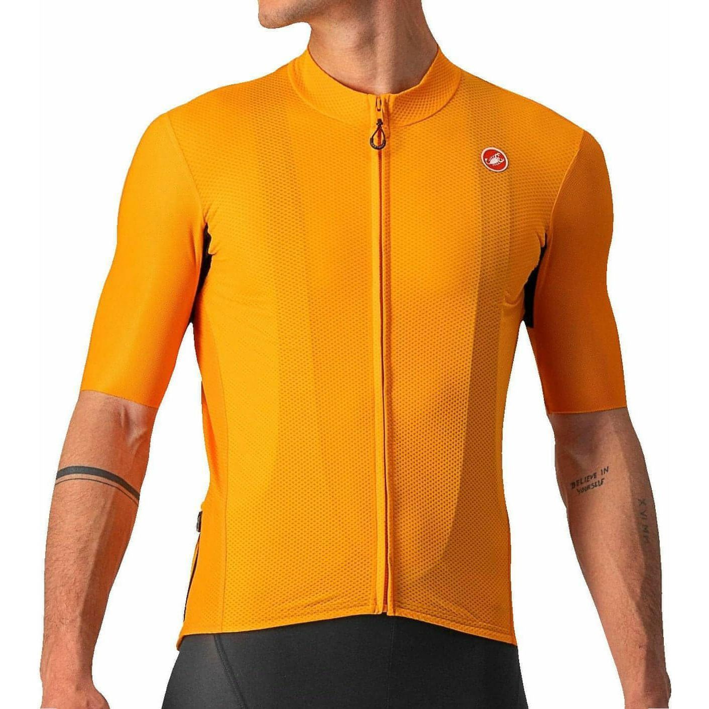 Castelli Endurance Elite Short Sleeve Mens Cycling Jersey - Orange - Start Fitness