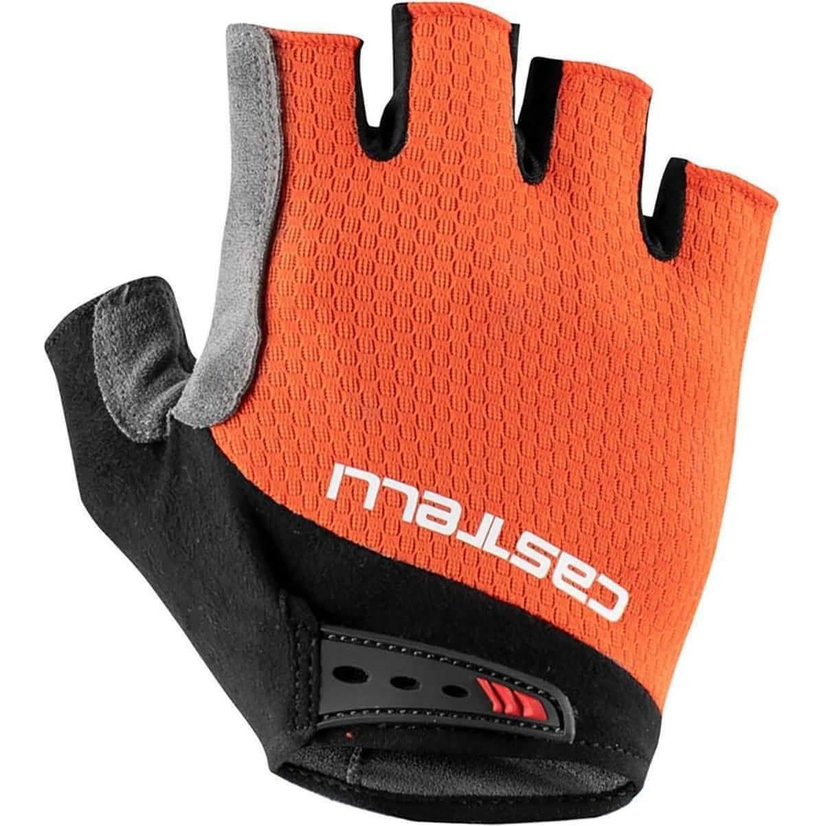 Castelli Entrata V Fingerless Cycling Gloves - Red - Start Fitness