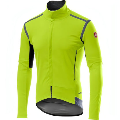 Castelli Perfetto Ros Convertible Mens Cycling Jacket - Yellow - Start Fitness
