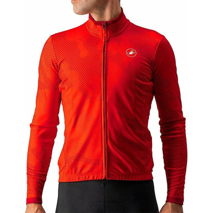 Castelli Pericolo Long Sleeve Mens Cycling Jersey - Red - Start Fitness