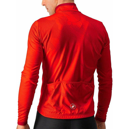 Castelli Pericolo Long Sleeve Mens Cycling Jersey - Red - Start Fitness