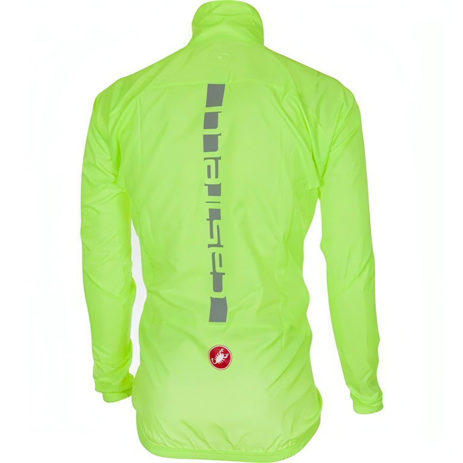 Castelli Squadra ER Mens Cycling Rain Jacket - Yellow - Start Fitness