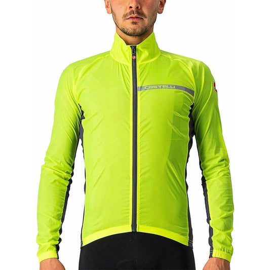 Castelli Squadra Stretch Mens Cycling Jacket - Yellow - Start Fitness
