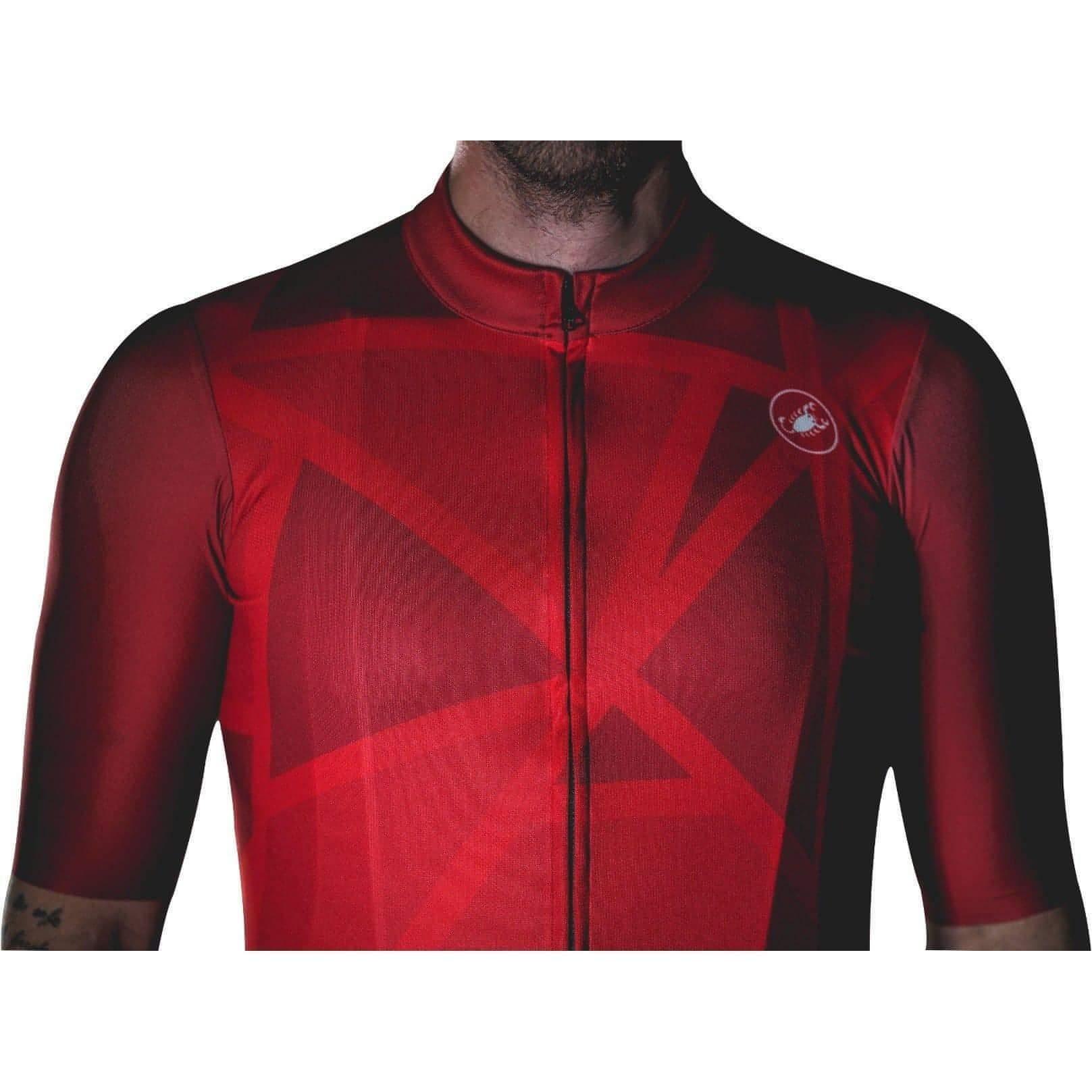 Castelli World Champs Squarda Short Sleeve Mens Cycling Jersey - Red - Start Fitness
