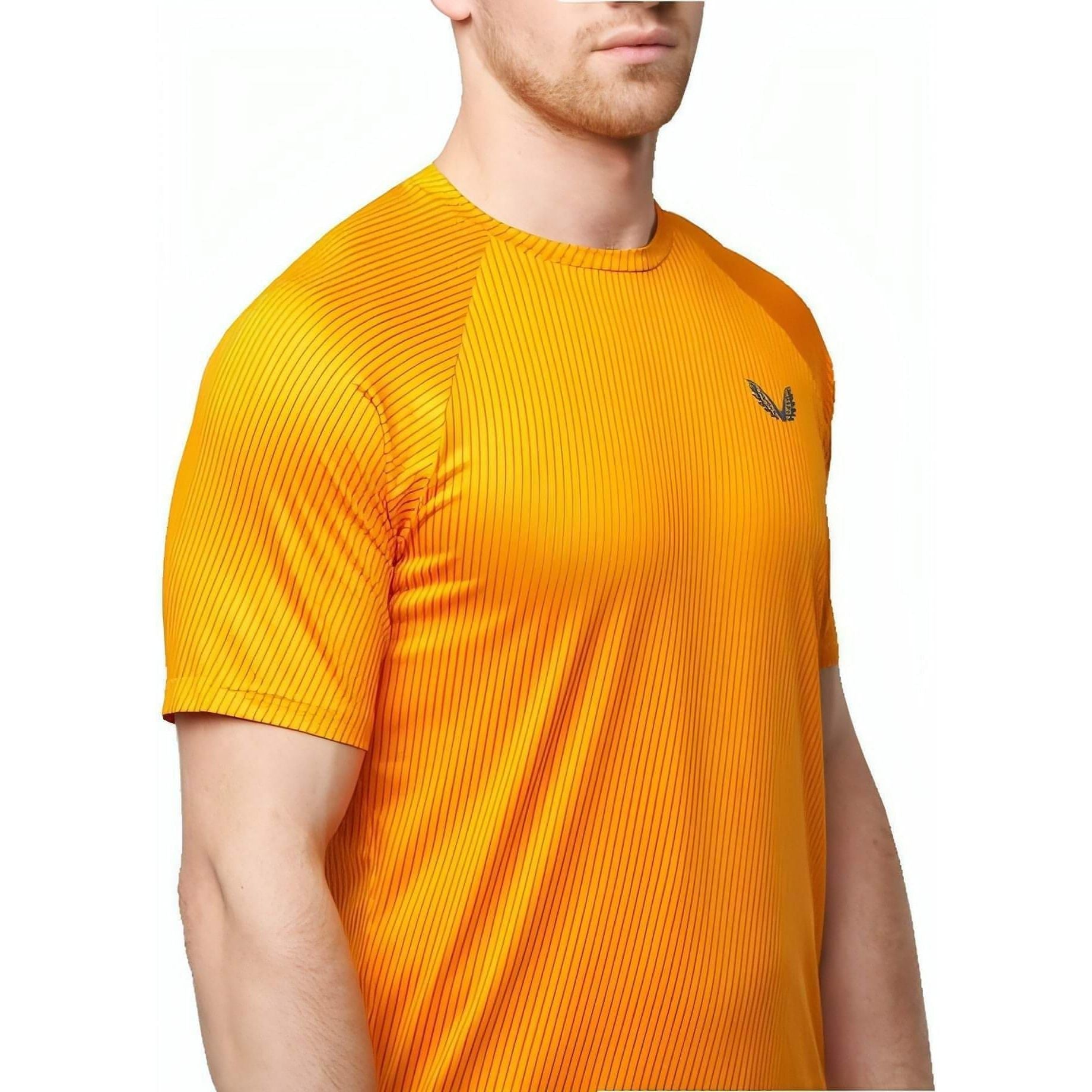 Castore Layou Short Sleeve Mens Running Top - Orange - Start Fitness