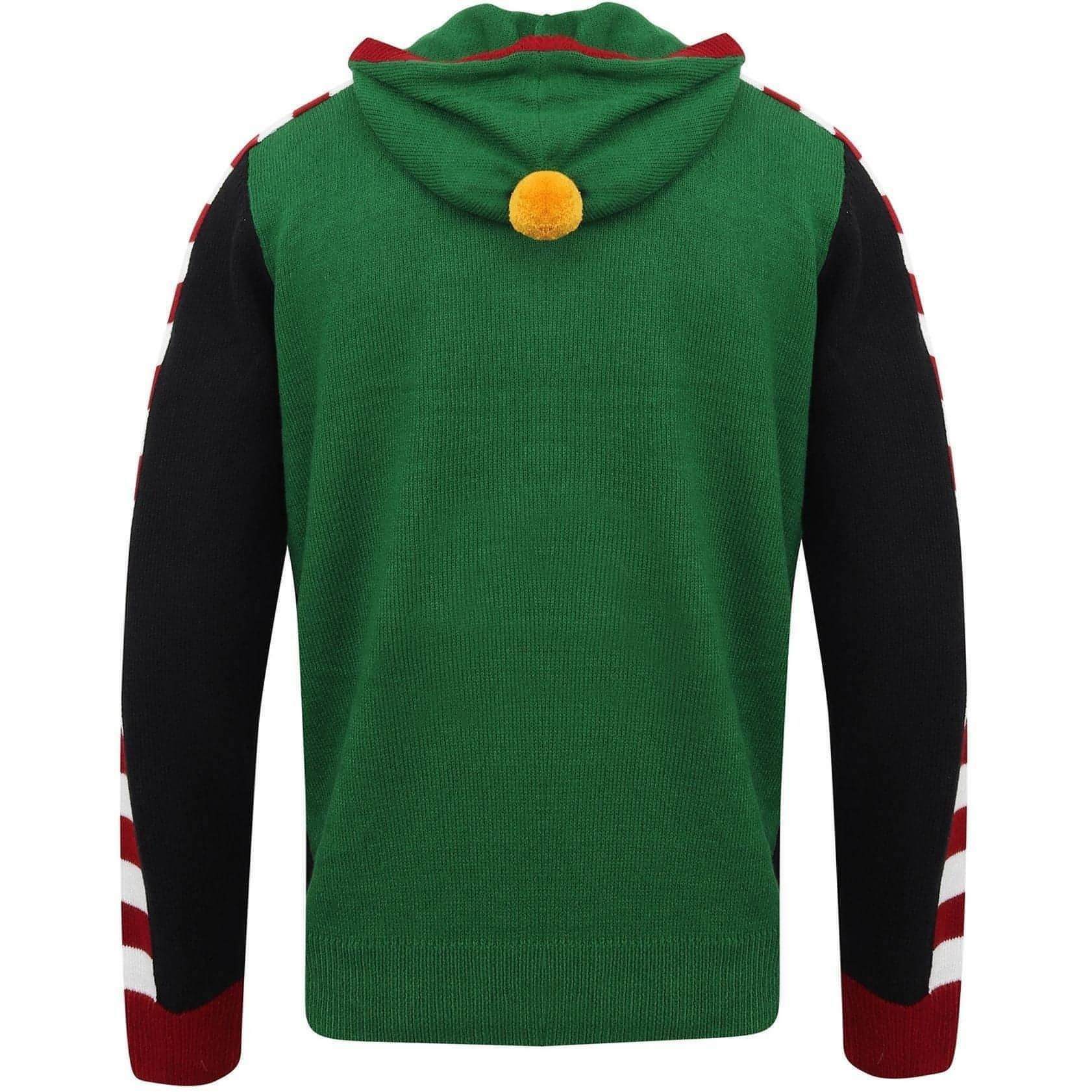 Christmas Festive Elf Body Mens Hooded Jumper - Start Fitness