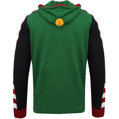 Christmas Festive Elf Body Mens Hooded Jumper - Start Fitness