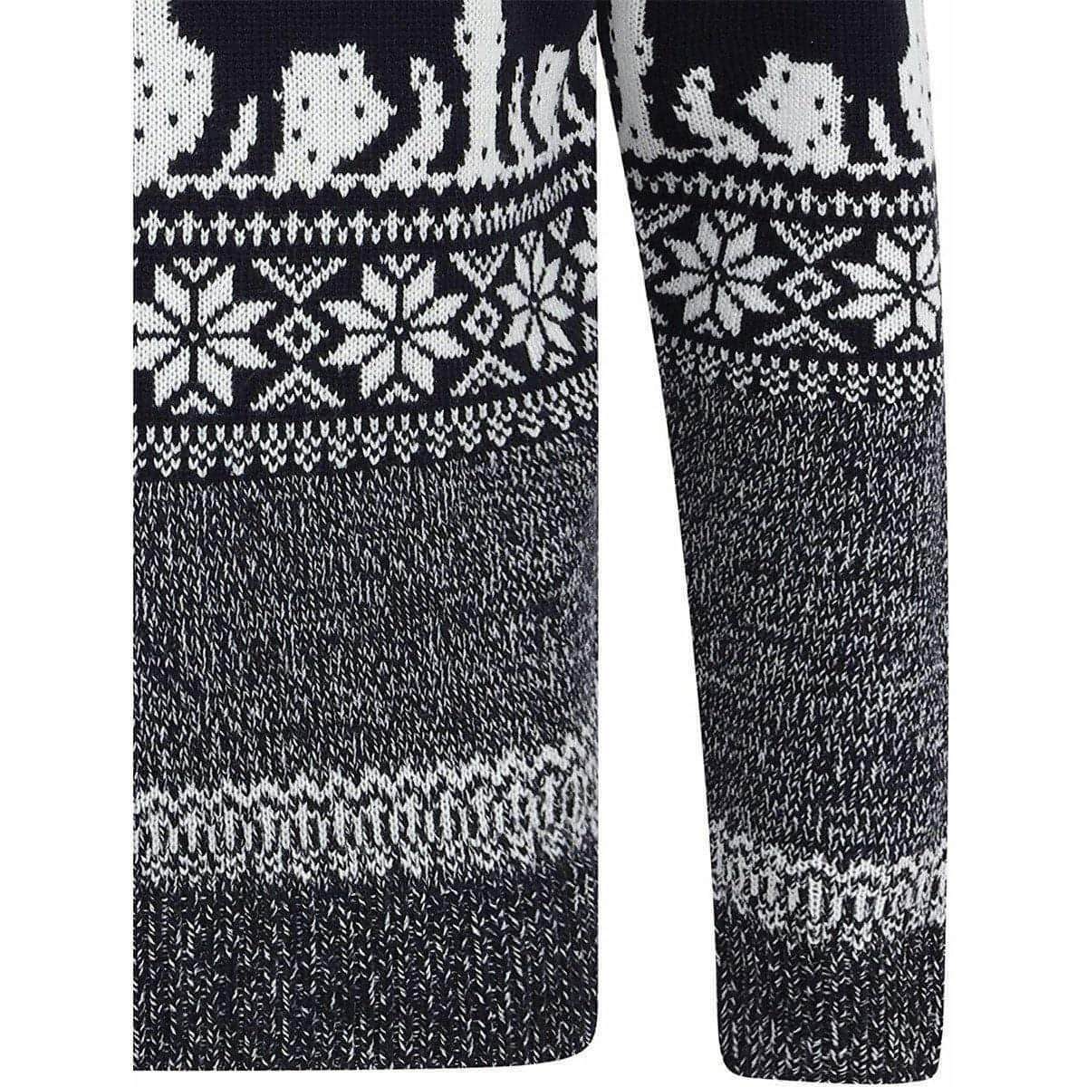 Christmas Gullfoss Nordic Half Zip Mens Christmas Jumper - Cream - Start Fitness