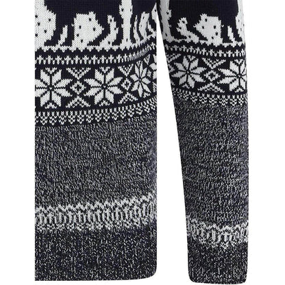 Christmas Gullfoss Nordic Half Zip Mens Christmas Jumper - Cream - Start Fitness