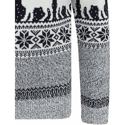 Christmas Gullfoss Nordic Half Zip Mens Christmas Jumper - Navy - Start Fitness