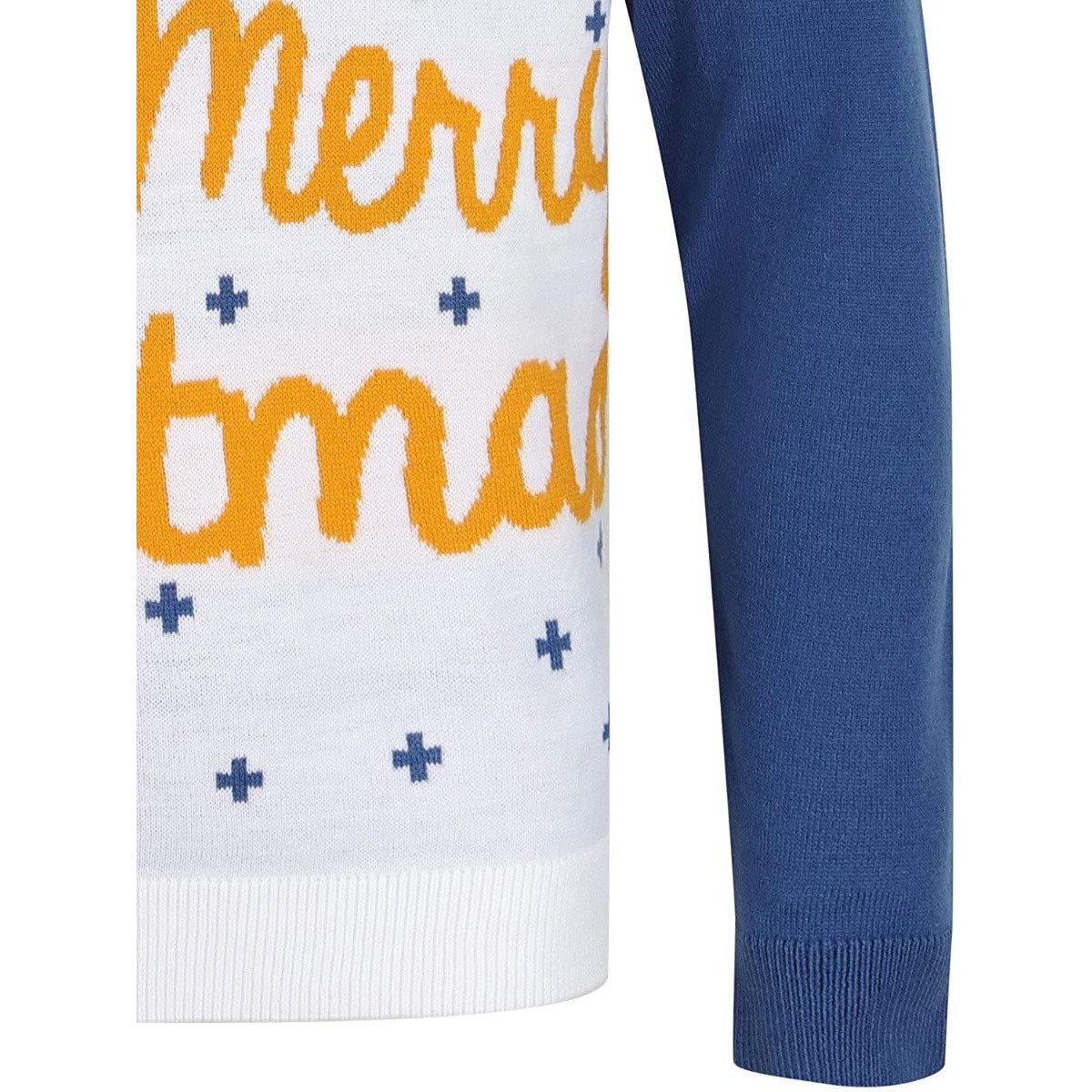Tokyo Laundry Xmas Snow Mens Christmas Jumper - Blue - Start Fitness