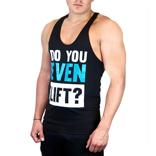 Corex Fitness Do You Even Lift Stringer Mens Training Vest - Black - Start Fitness