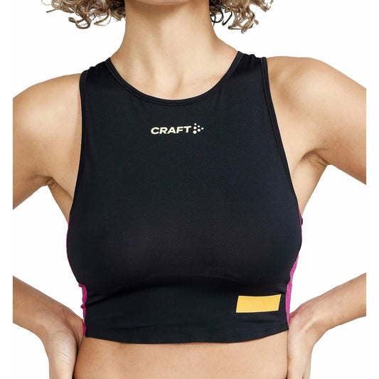 Craft PRO Hypervent Womens Running Crop Top - Black - Start Fitness