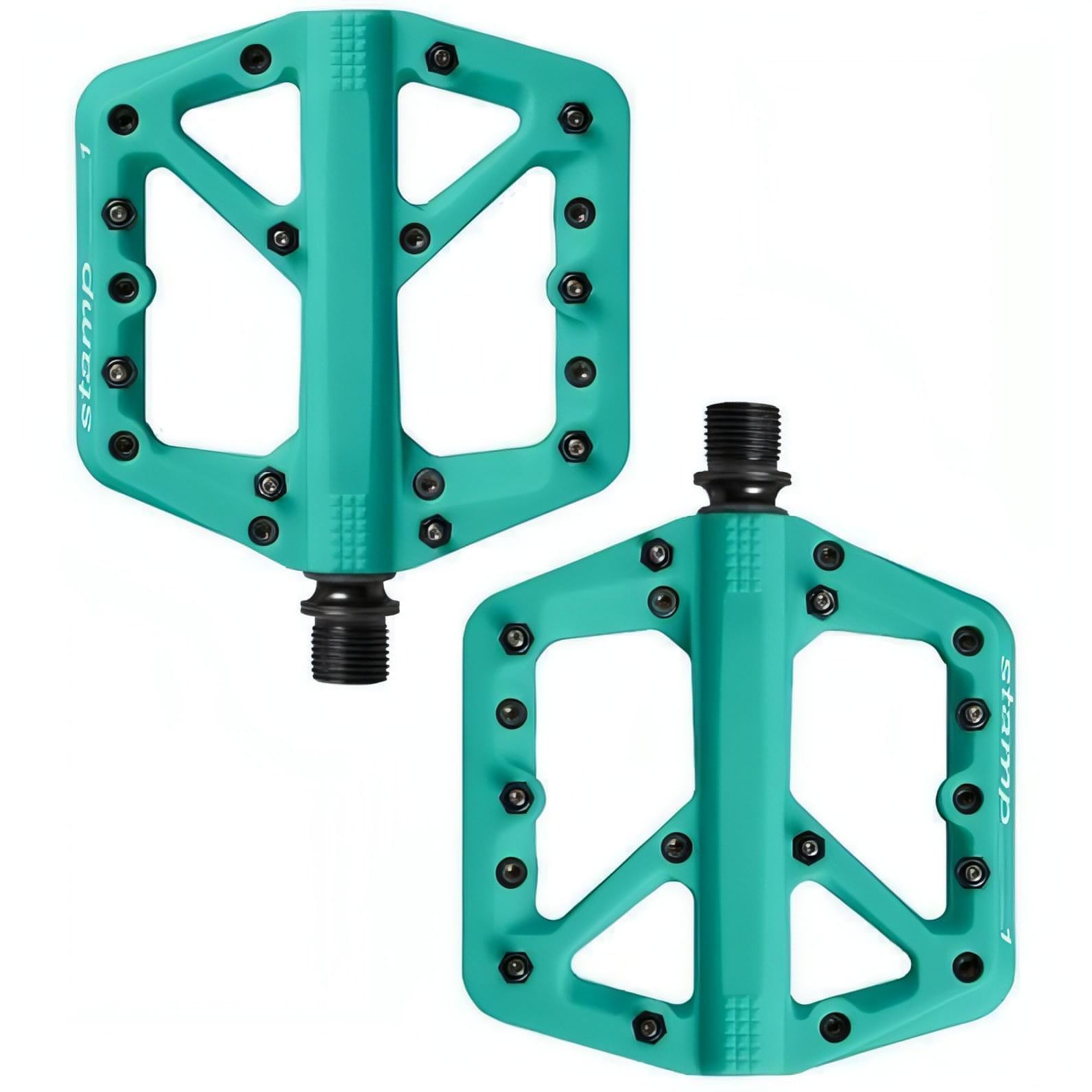 Crank Brothers Stamp 1 Large Flat Pedals - Turquoise 641300163868 - Start Fitness