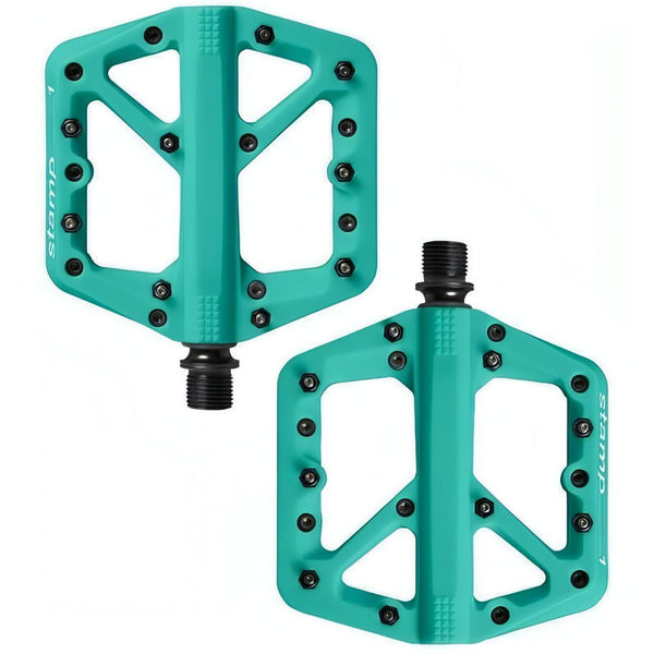 Turquoise flat pedals best sale