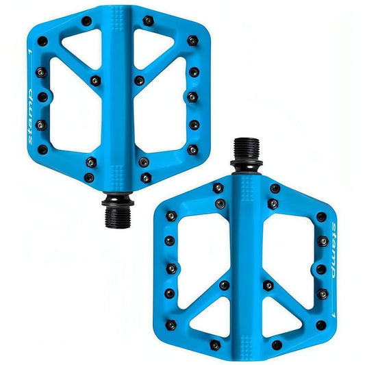 Crank Brothers Stamp 1 Small Flat Pedals - Blue 641300162724 - Start Fitness