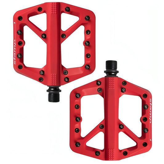 Crank Brothers Stamp 1 Small Flat Pedals - Red 641300162717 - Start Fitness