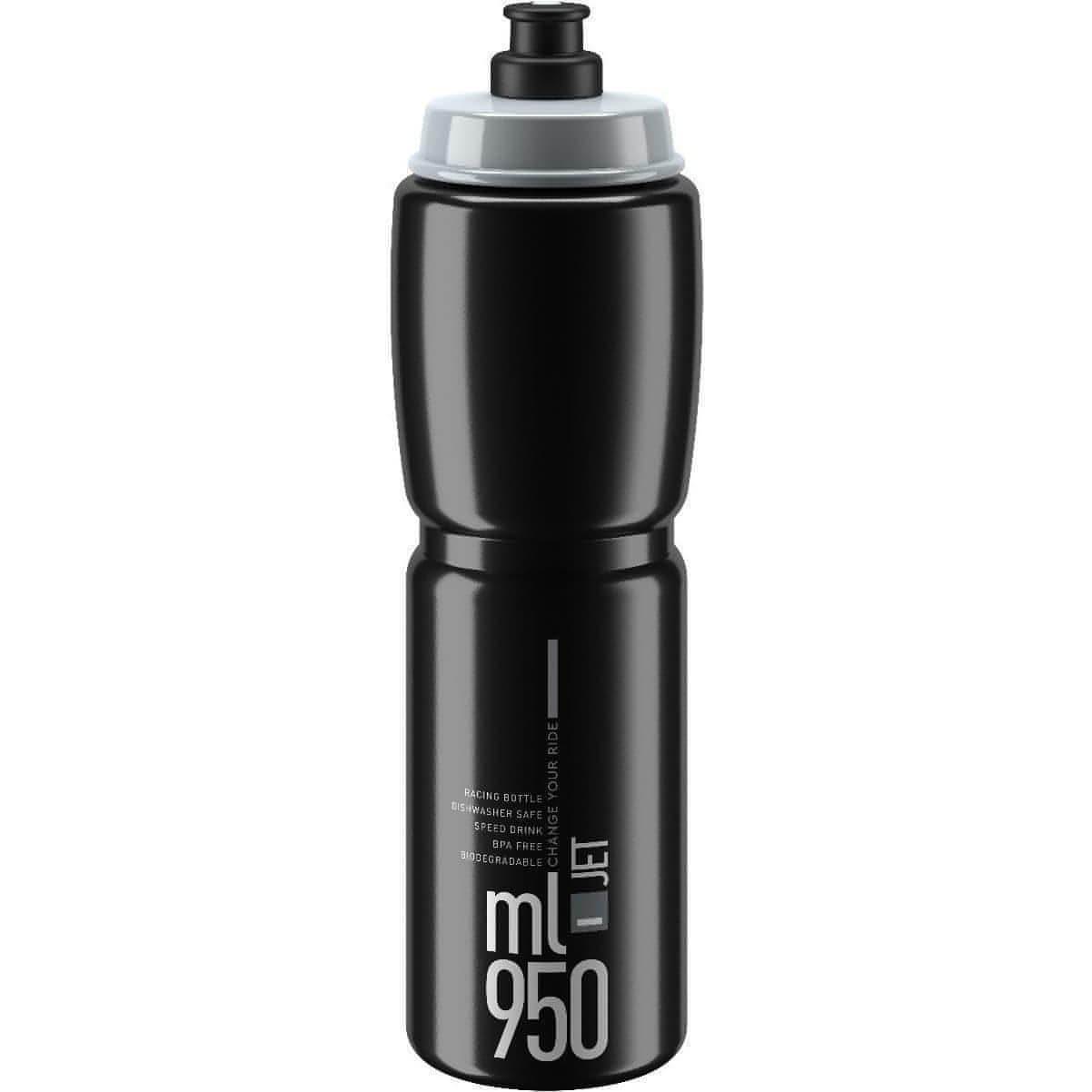 Elite Jet Biodegradable 950ml Water Bottle - Black 8020775038963 - Start Fitness