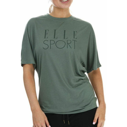 Elle Sport Boyfriend Short Sleeve Womens Training Top - Green - Start Fitness