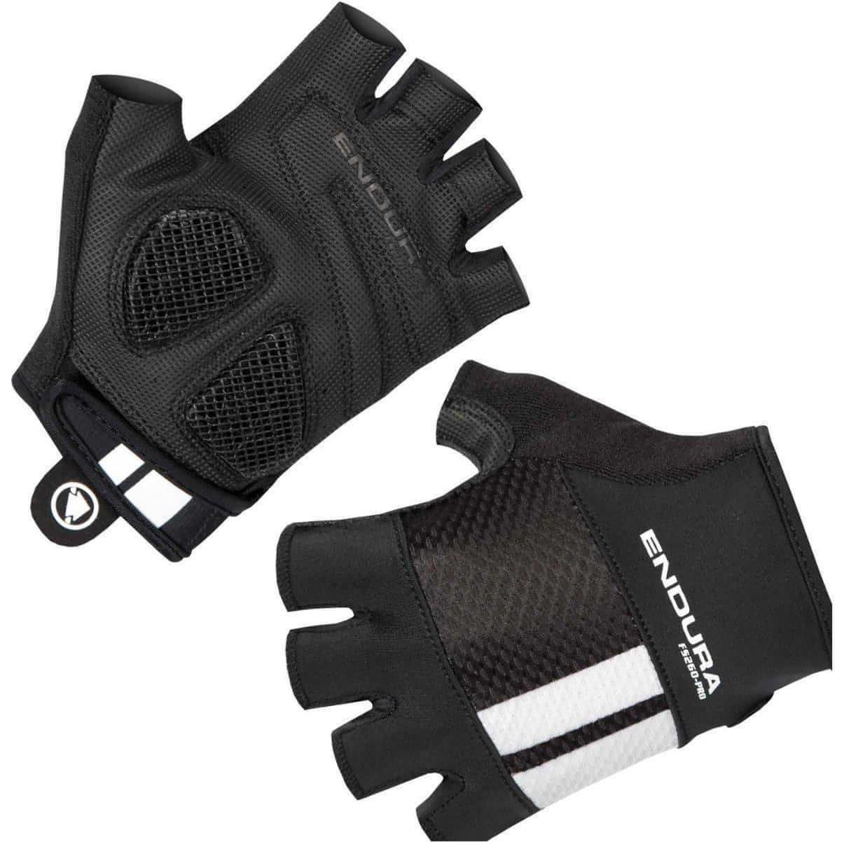 Endura FS260-Pro AeroGel Fingerless Cycling Gloves - Black - Start Fitness