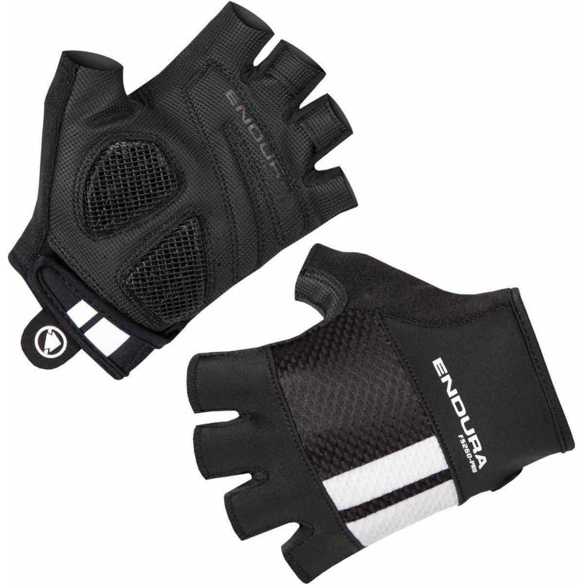 Endura FS260-Pro AeroGel II Fingerless Womens Cycling Gloves - Black - Start Fitness