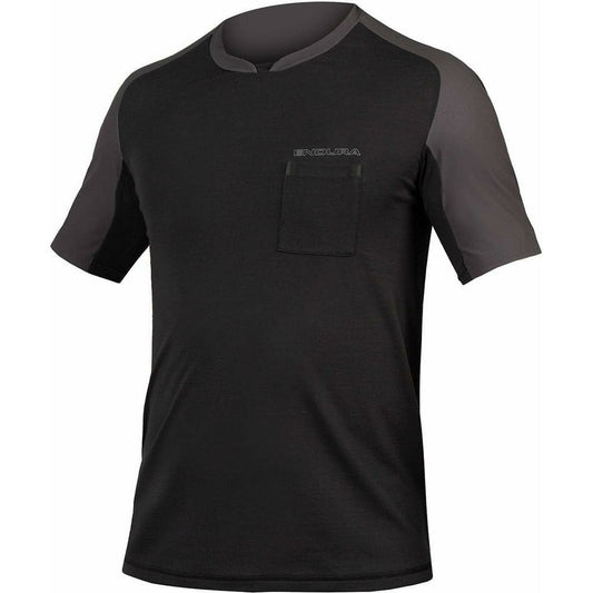 Endura GV500 Foyle Tech Short Sleeve Mens Cycling Jersey - Black - Start Fitness