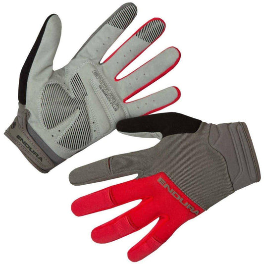Endura Hummvee Plus II Full Finger Cycling Gloves - Red - Start Fitness