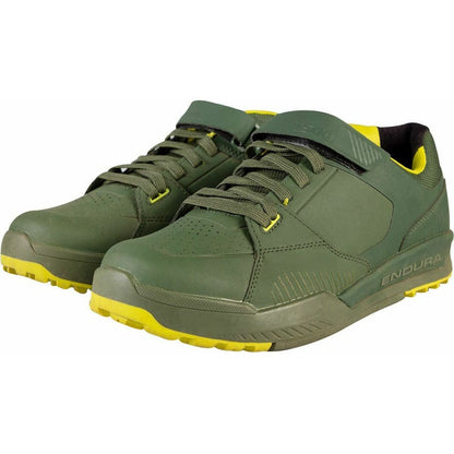 Endura MT500 Burner Clipless Mens MTB Cycling Shoes - Green - Start Fitness