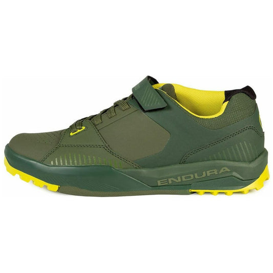 Endura MT500 Burner Flat Mens MTB Cycling Shoes - Green - Start Fitness