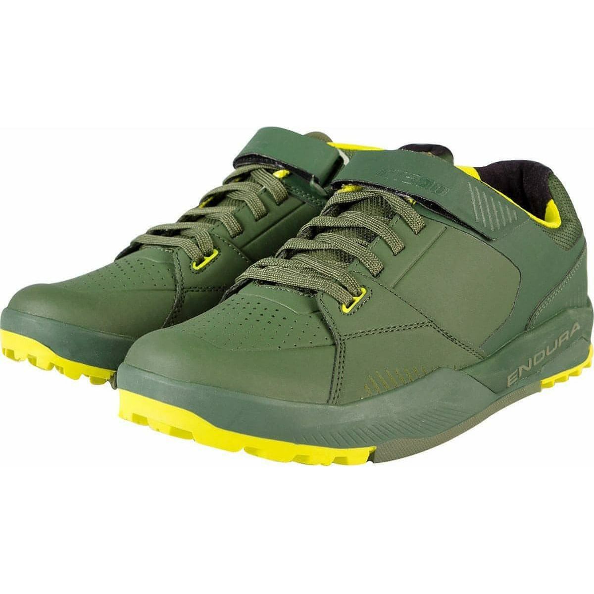 Endura MT500 Burner Flat Mens MTB Cycling Shoes - Green - Start Fitness