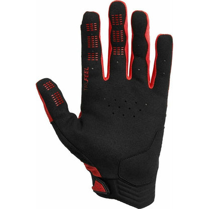 Fox Defend Full Finger Cycling Gloves - Red - Start Fitness