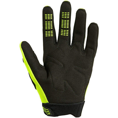Fox Dirtpaw Full Finger Junior Cycling Gloves - Yellow - Start Fitness