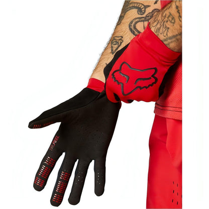 Fox Flexair Full Finger Cycling Gloves - Red - Start Fitness
