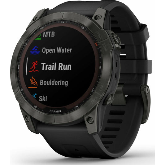 Garmin Fenix 7X Sapphire Solar HRM With GPS Multisport Watch - Grey 753759278236 - Start Fitness