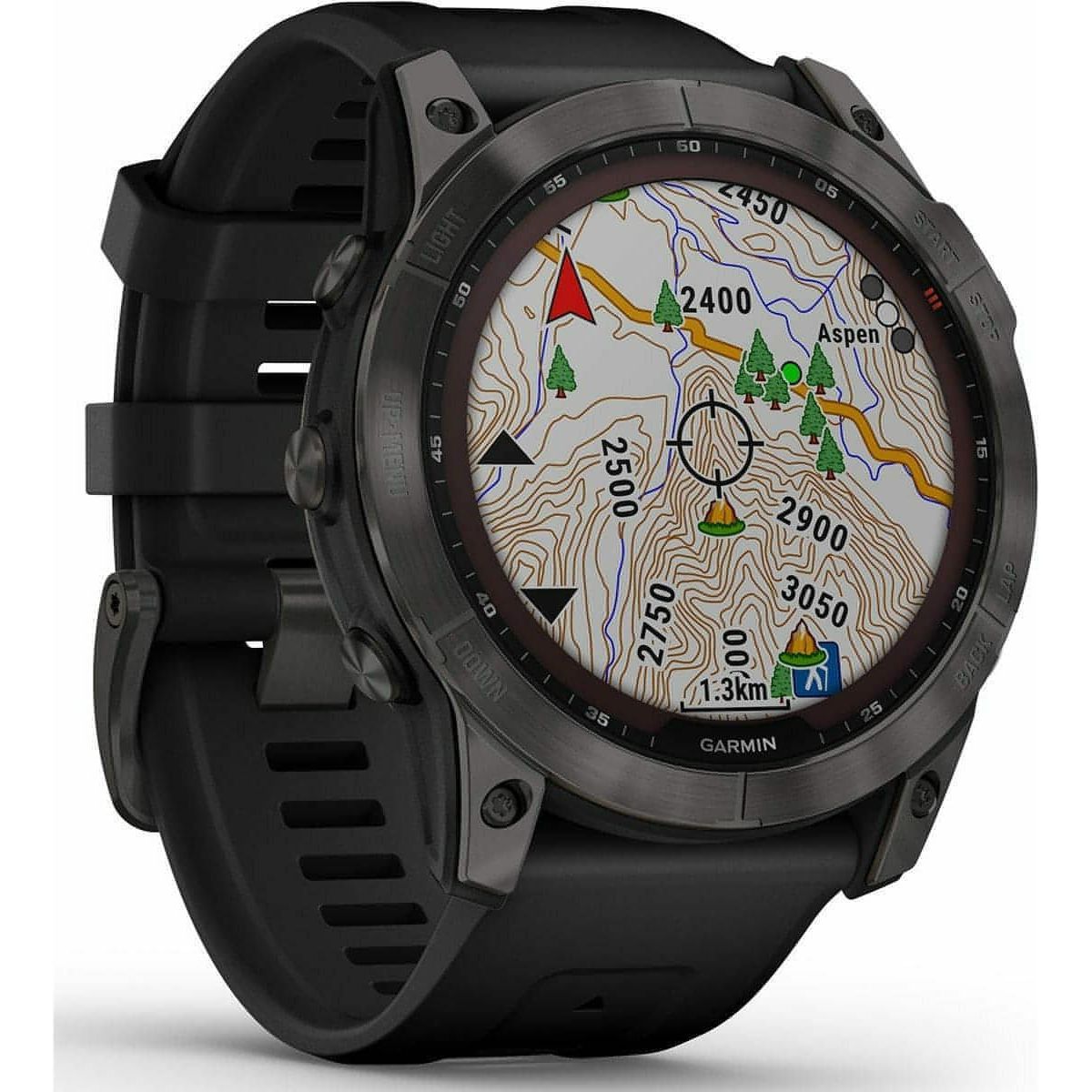 Garmin Fenix 7X Sapphire Solar HRM With GPS Multisport Watch - Grey 753759278236 - Start Fitness