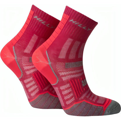 Hilly Twin Skin Anklet Running Socks - Pink - Start Fitness