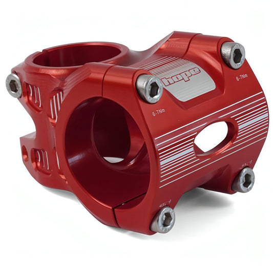 Hope AM Mountain Bike Stem 0 Deg 35mm Clamp - Red 5056033433877 - Start Fitness
