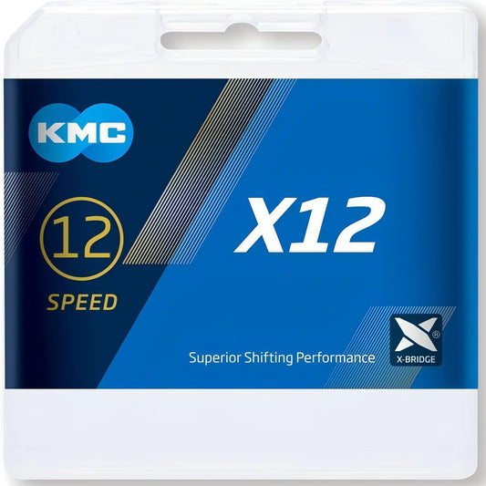 KMC X12 12 Speed Chain 126 Links - Silver-Black 4715575897486 - Start Fitness