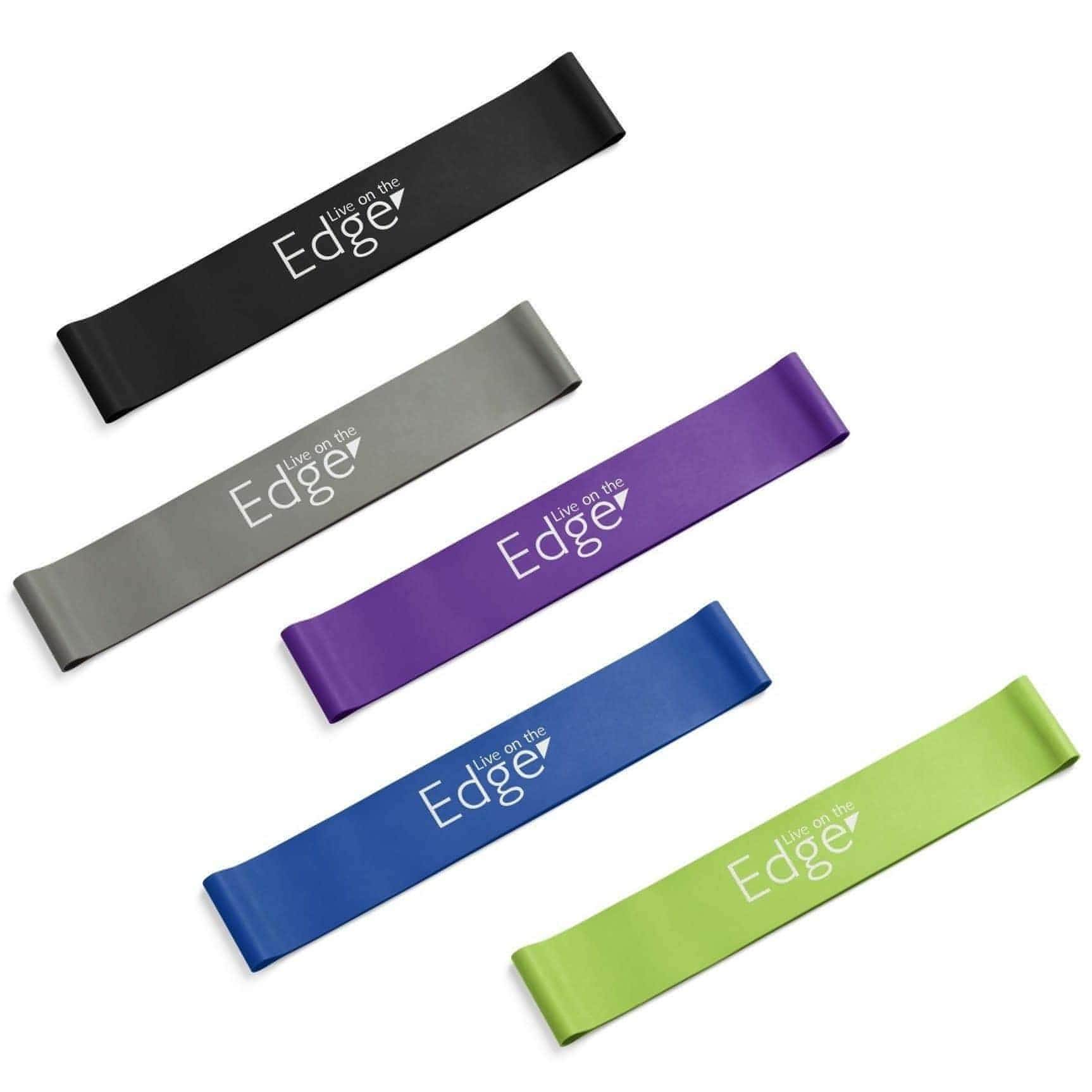 Live on the Edge 5 Pack Loop Resistance Bands - Multi 700461661429 - Start Fitness