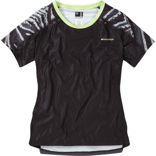 Madison Flux Enduro Short Sleeve Womens Cycling Jersey - Black - Start Fitness